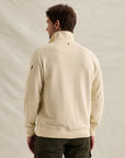 PME LEGEND SWEATER HALF ZIP FLIGHT-POCKET BONE WHITE
