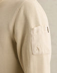 PME LEGEND SWEATER HALF ZIP FLIGHT-POCKET BONE WHITE