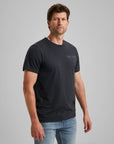 PME LEGEND T-SHIRT R-NECK MELANGE JERSEY CARBON