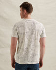 PME LEGEND T-SHIRT SLUB JERSEY ALL-OVER PRINT EGRET