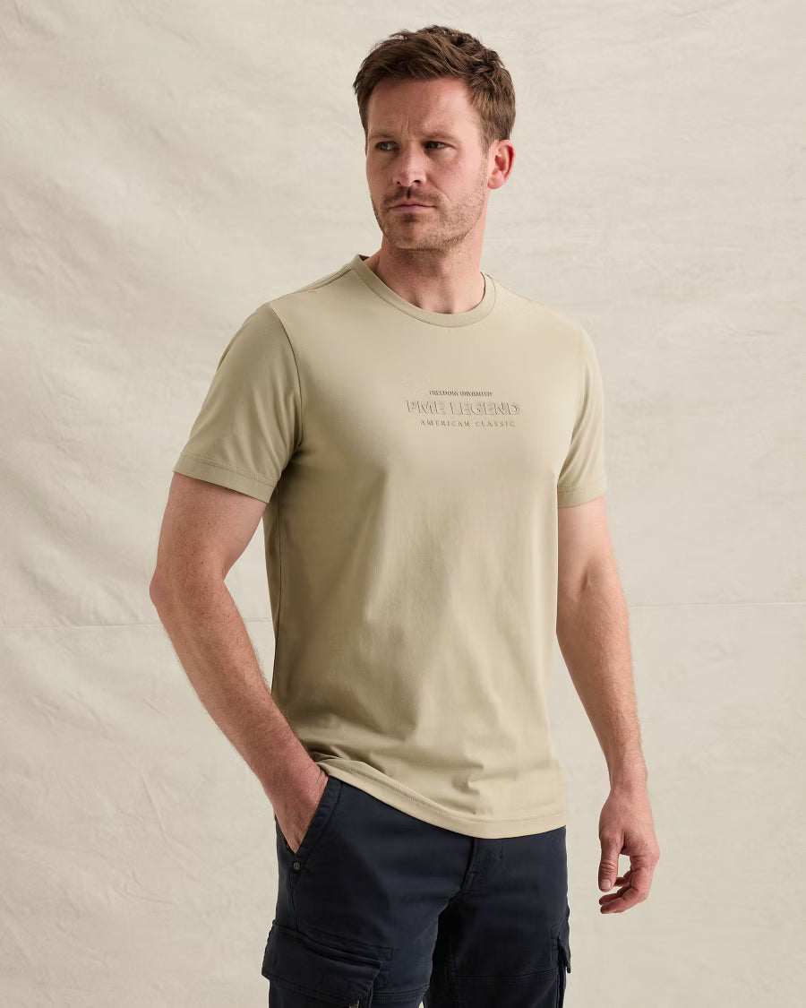 PME LEGEND T-SHIRT COTTON ELASTAN ABBEY STONE