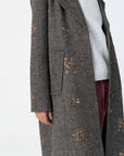 COSTER COPENHAGEN JAS SEQUINS COAT ROSE/OLIVE