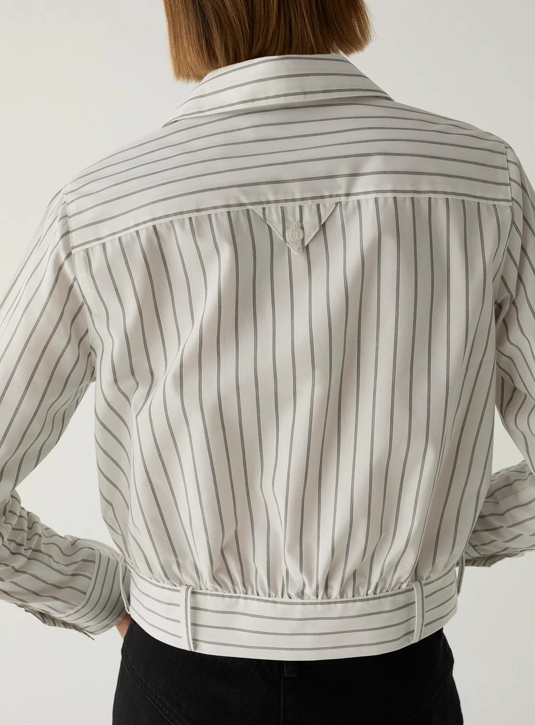LAAGAM BLOUSE RYKA STRIPED SHIRT WHITE