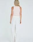 A-VIEW TOP RIB KNIT TANKTOP PALE ROSE