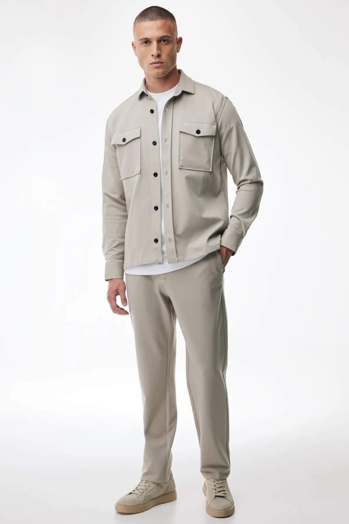 GENTI OVERSHIRT MIDTOWN BEIGE