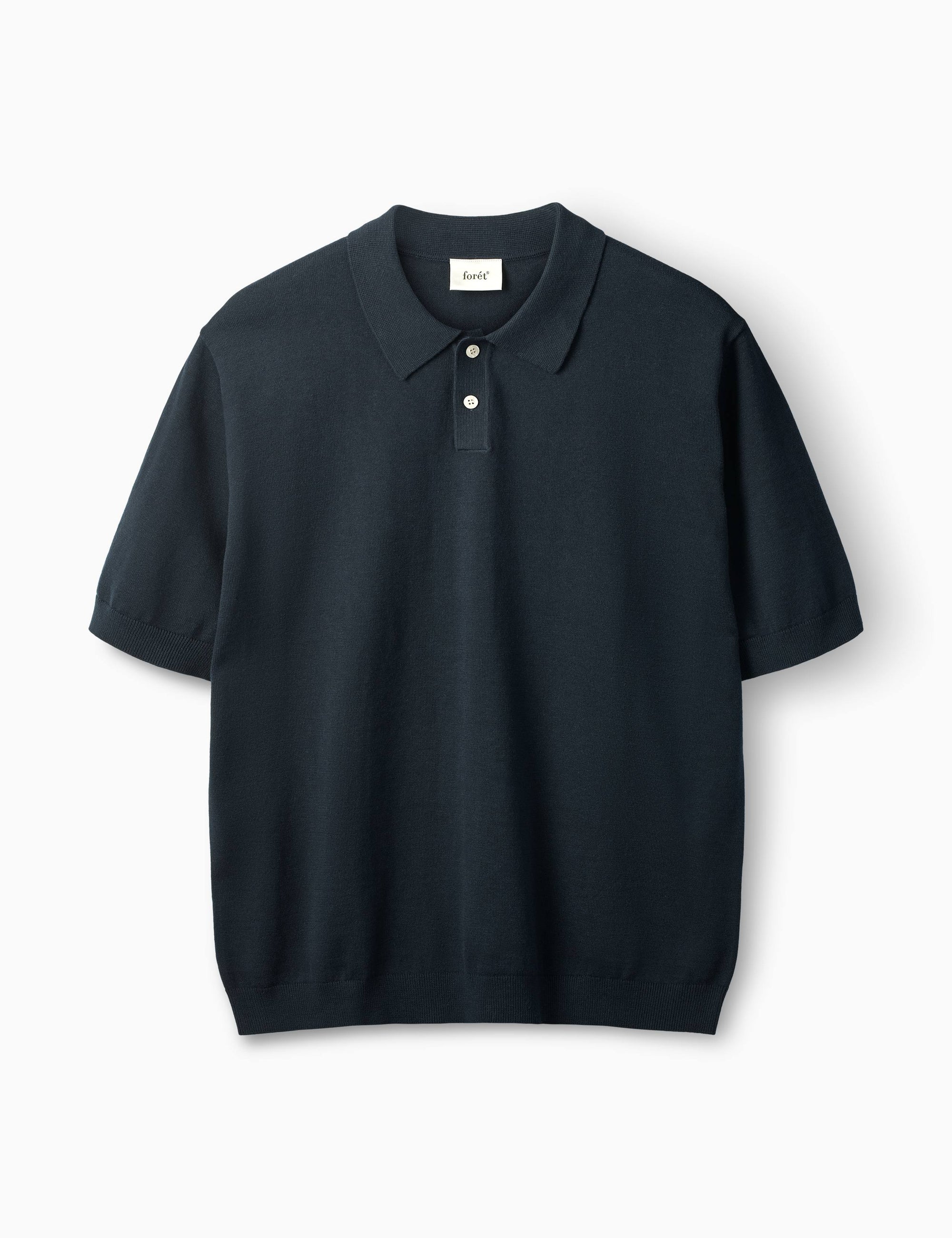 FORÉT POLO SEA COTTON LINEN SS NAVY