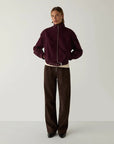 LAAGAM JAS SIGNY BOMBER JACKET BURGUNDY