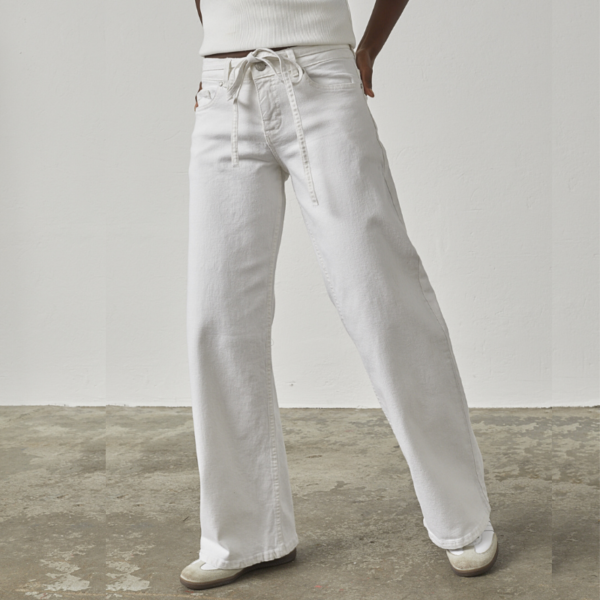 SISTERS POINT JEANS ONEA-BELT.JE4 WHITE