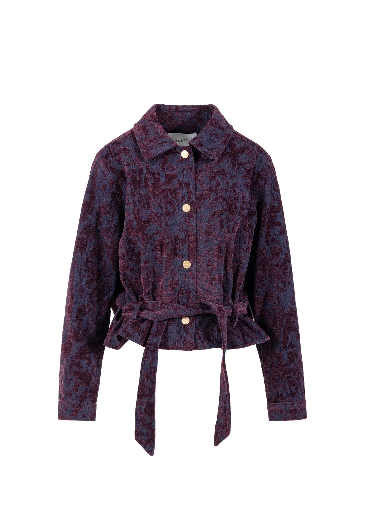 COSTER COPENHAGEN JAS DENIM JACKET DARK BLUE/BORDEAUX