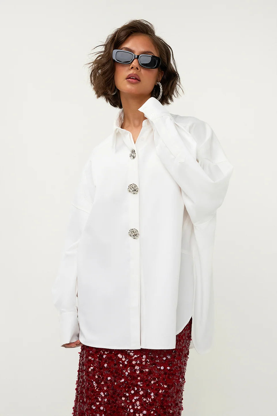 STUDIO AMAYA BLOUSE VESPER OVERSIZED WHITE