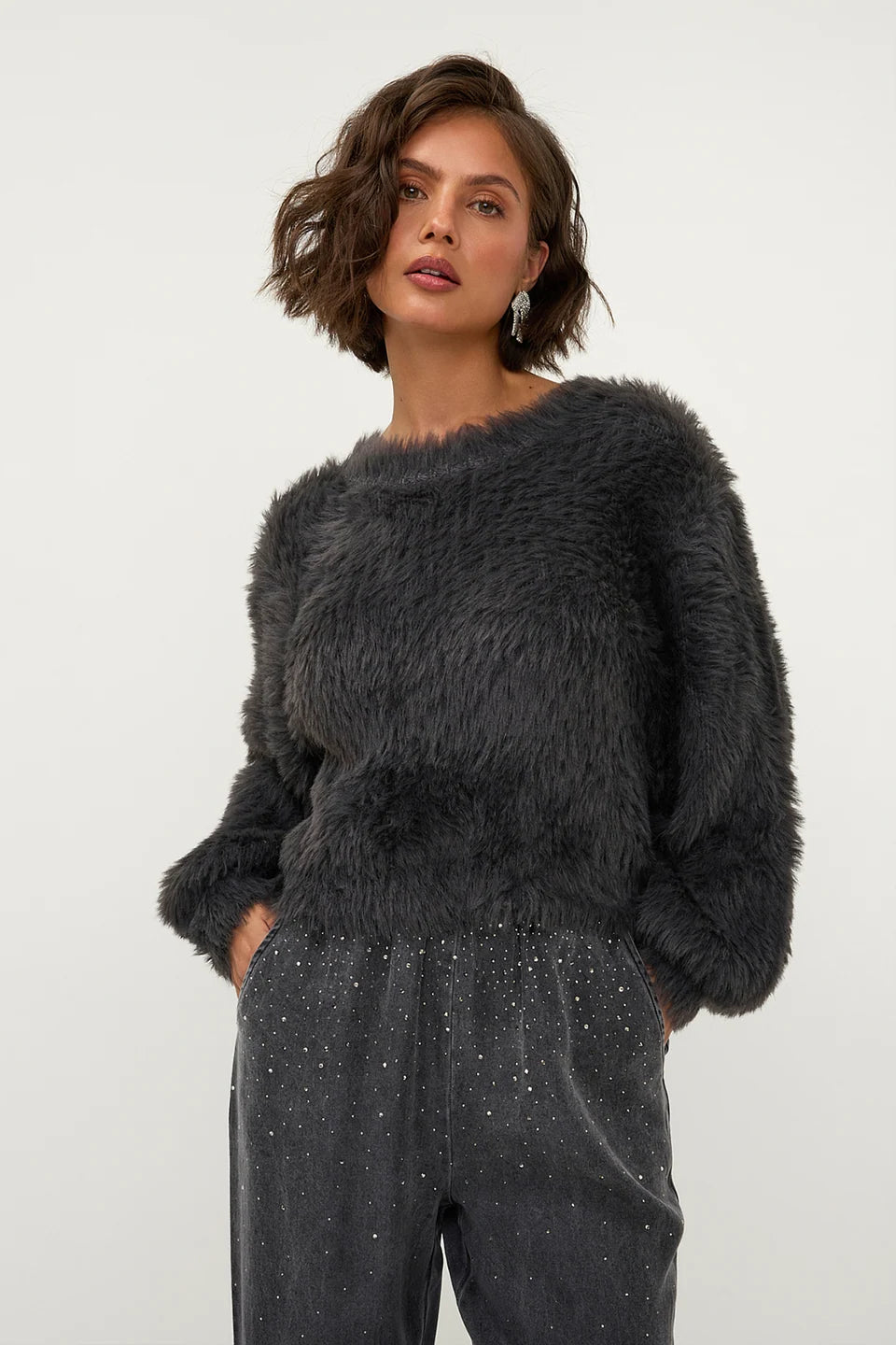 STUDIO AMAYA PULLOVER DOL KNITWEAR BOXY GREY