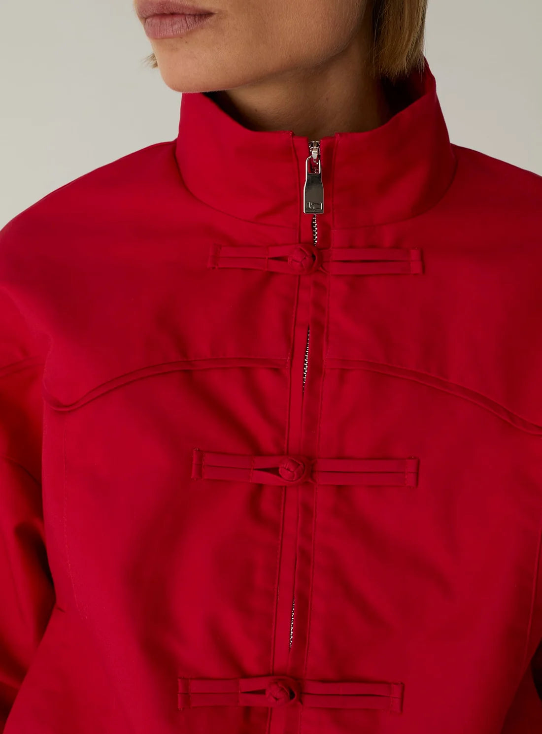 LAAGAM JAS SYLVIE BOMBER JACKET RED