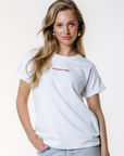 COLOURFUL REBEL T-SHIRT UNI LOGO BOXY TEE STANDARD WHITE