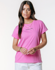 COLOURFUL REBEL T-SHIRT UNI LOGO BOXY TEE LIGHT PINK