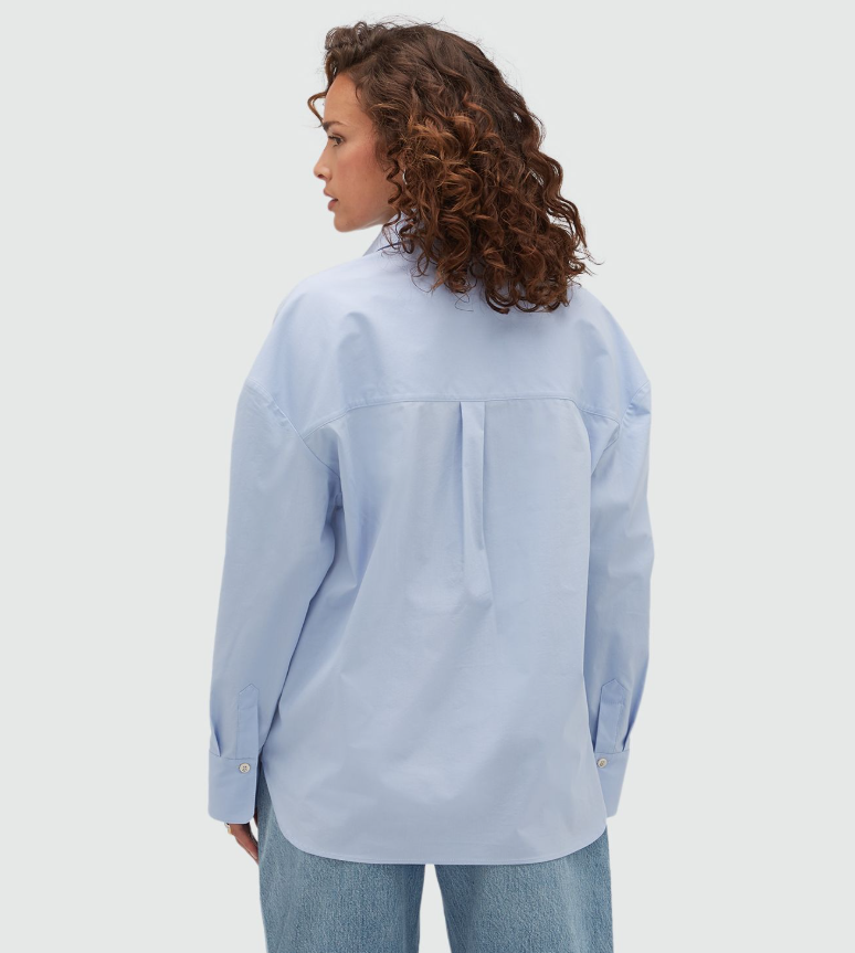 JOSH V BLOUSE JV-BERDINA OVERSIZED POWDER BLUE