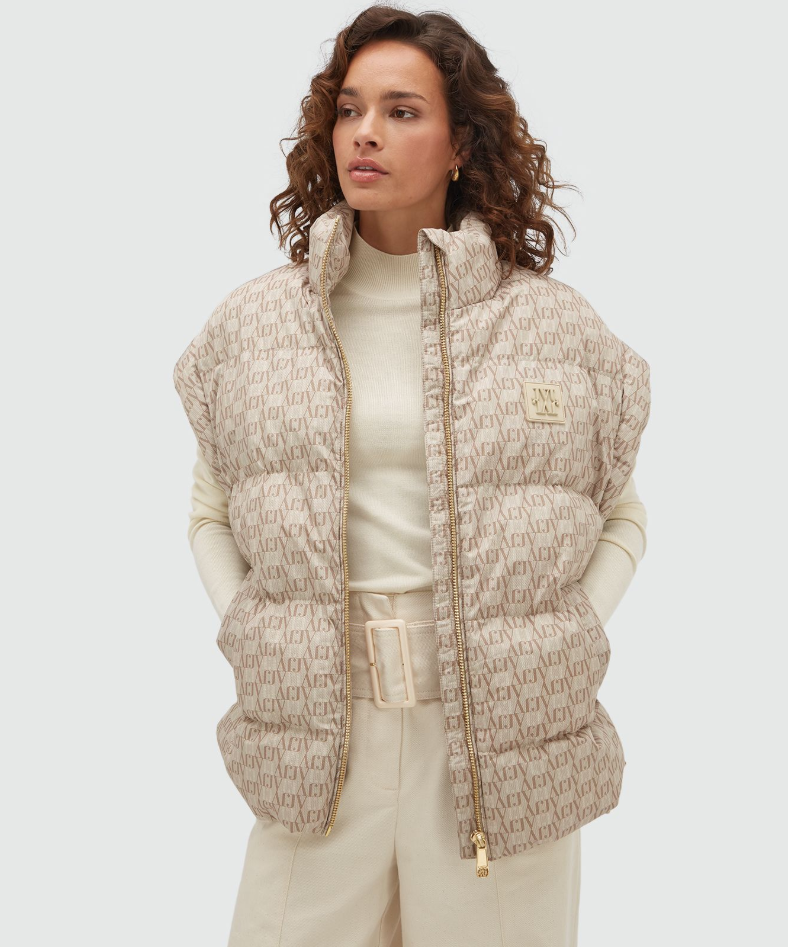 JOSH V BODYWARMER JV-STAYA OVERSIZED BEIGE