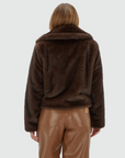 JOSH V JACKET JV-LOVISA REGULAR FAUX FUR SOFT BROWN