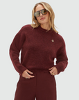 JOSH V PULLOVER JV-IZE OVERSIZED MET LOGO BURGUNDY