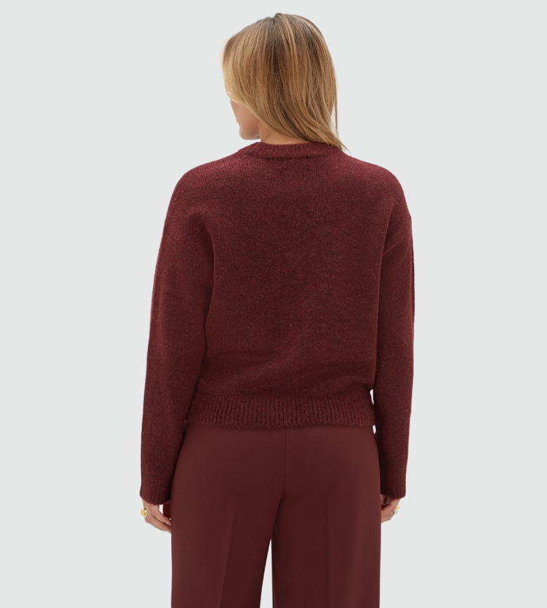 JOSH V PULLOVER JV-IZE OVERSIZED MET LOGO BURGUNDY