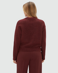 JOSH V PULLOVER JV-IZE OVERSIZED MET LOGO BURGUNDY