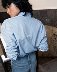 JOSH V BLOUSE JV-SISSIE OVERSIZED MET STREPEN BLUE STRIPE