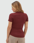 JOSH V T-SHIRT JV-CODY SLIM FIT MET LOGO BURGUNDY