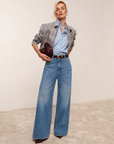 JOSH V JACKET JV-PEPPER OVERSIZED COGNAC CHECK