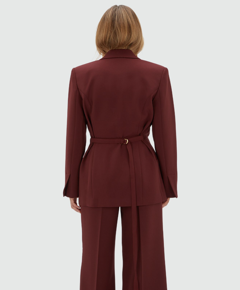 JOSH V BLAZER JV-DEE OVERSIZED BURGUNDY
