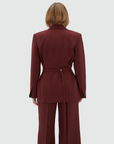 JOSH V BLAZER JV-DEE OVERSIZED BURGUNDY