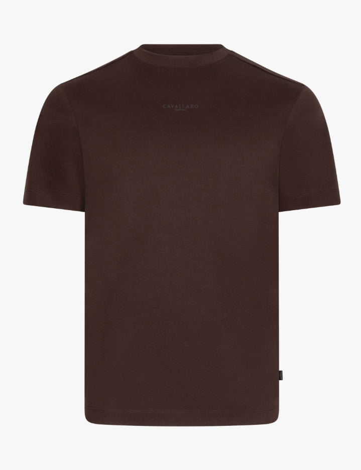 CAVALLARO T-SHIRT LUCIANO TEE DARK BROWN