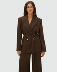 JOSH V BLAZER JV-DEE OVERSIZED BROWN