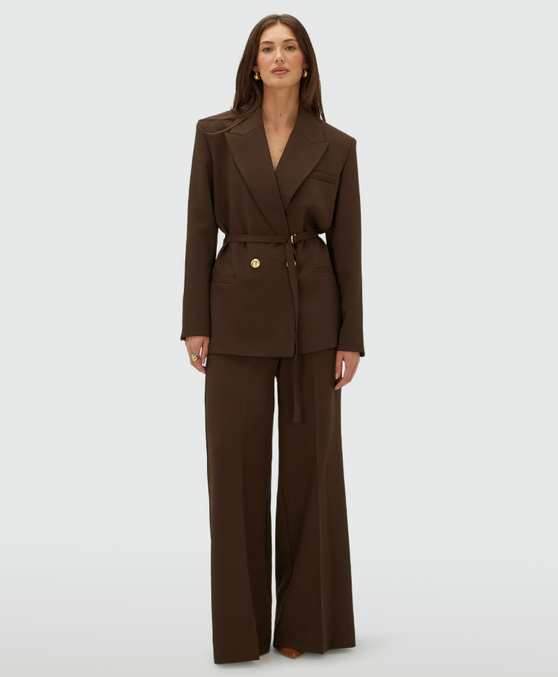 JOSH V BLAZER JV-DEE OVERSIZED BROWN