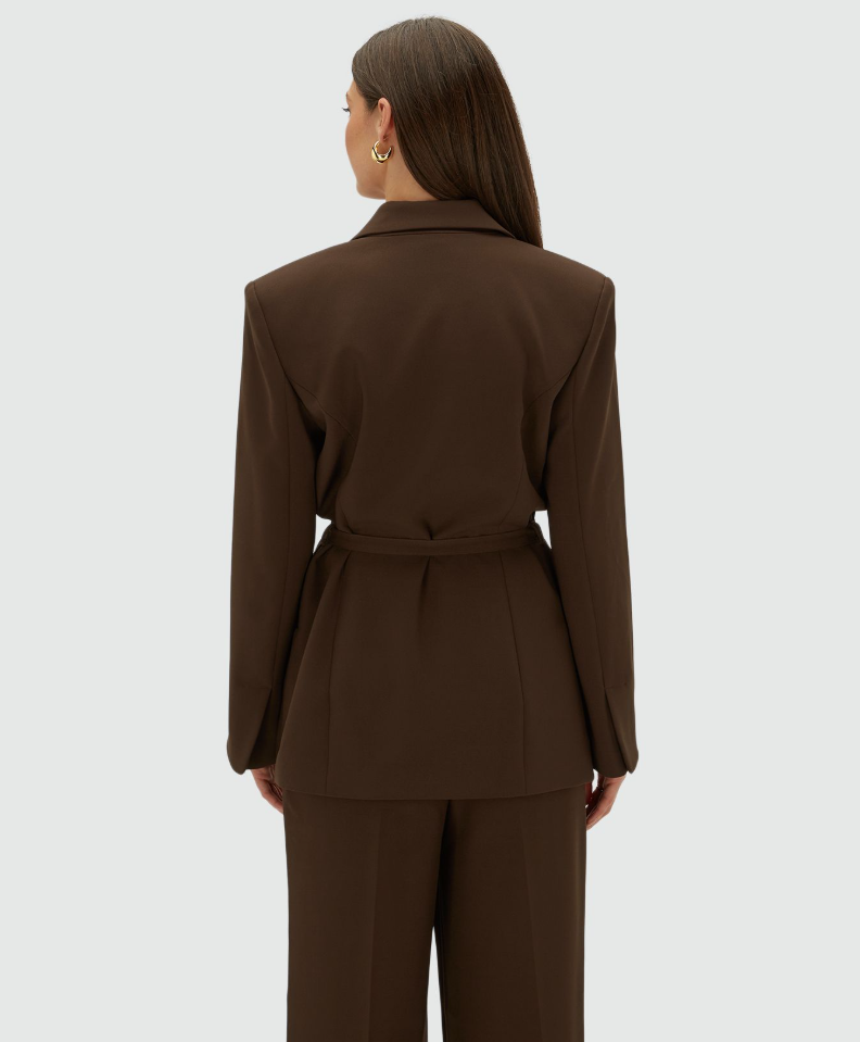 JOSH V BLAZER JV-DEE OVERSIZED BROWN