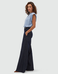 JOSH V PANTS JV-INDRA HIGH WAISTED DARK BLUE CHAMBRAY