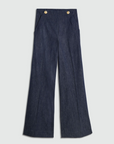 JOSH V PANTS JV-INDRA HIGH WAISTED DARK BLUE CHAMBRAY