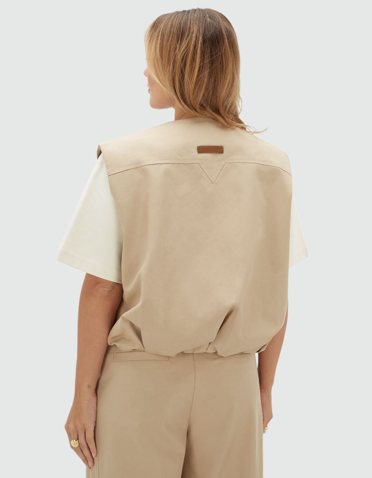JOSH V GILET JV-PACEY OVERSIZED BEIGE