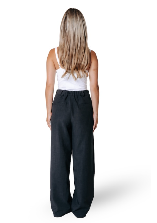 COLOURFUL REBEL PANTS MAGGY TAILORED DARK GREY