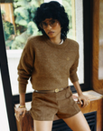 JOSH V PULLOVER JV-ELINA OVERSIZED WITH WOOL KHAKI