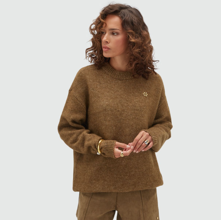JOSH V PULLOVER JV-ELINA OVERSIZED WITH WOOL KHAKI