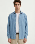 CISZERE OVERSHIRT SHIFT RELAXED WASHED DENIM SHIRT BLUE