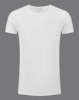 SLATER T-SHIRT STRETCH RONDE HALS 2-PACK WHITE