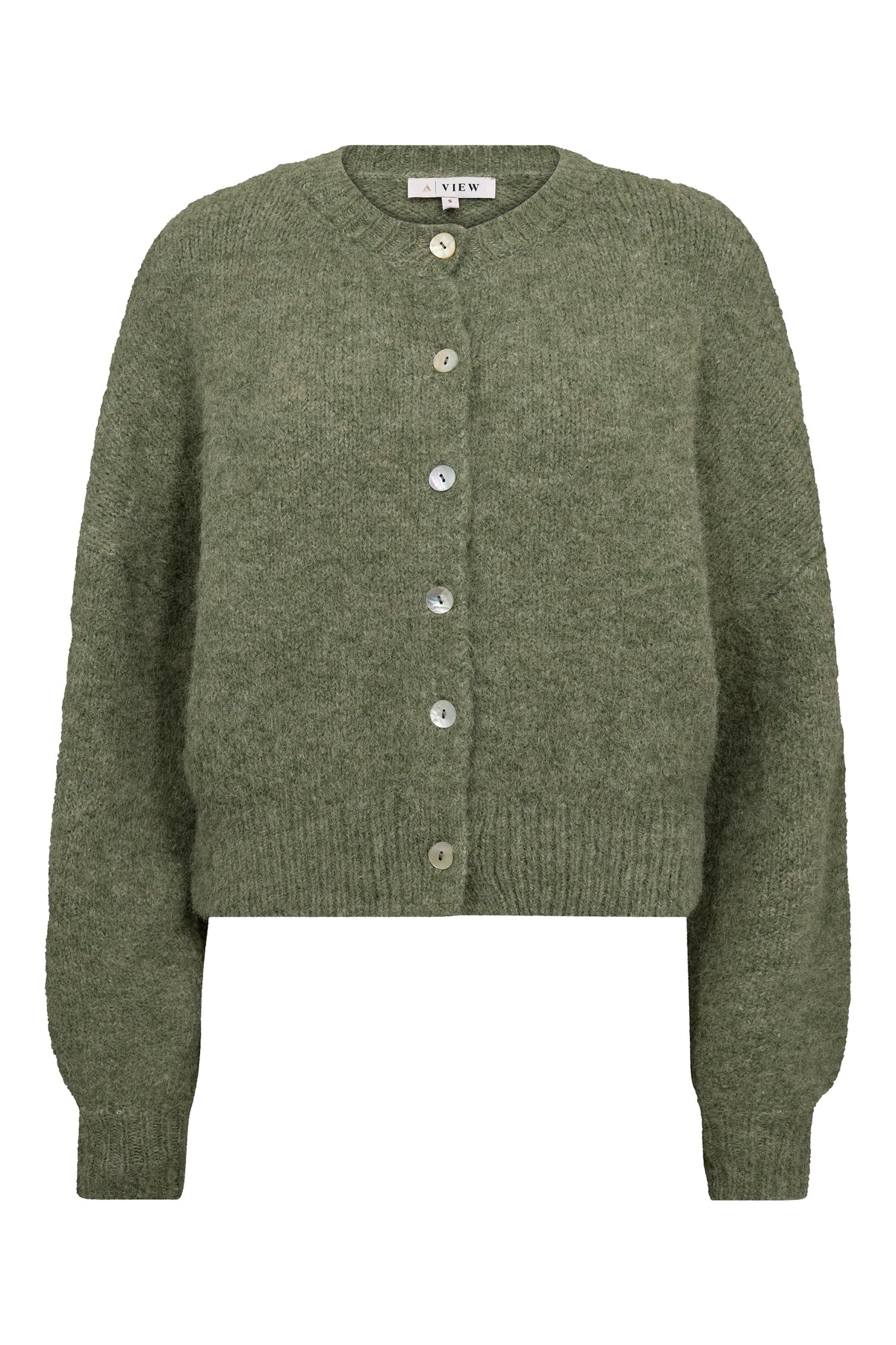 A-VIEW VEST SOFT KNIT CARDIGAN DUSTY GREEN