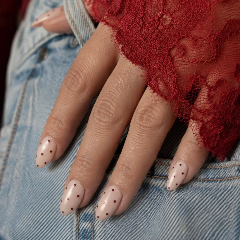 FREAKY NAILS GELNAGELS PRESS-ON LIGHTPINK POLKA DOTS ♥
