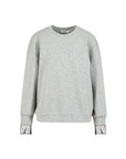COSTER COPENHAGEN SWEATER WITH CUFF DETAIL GREY MELANGE