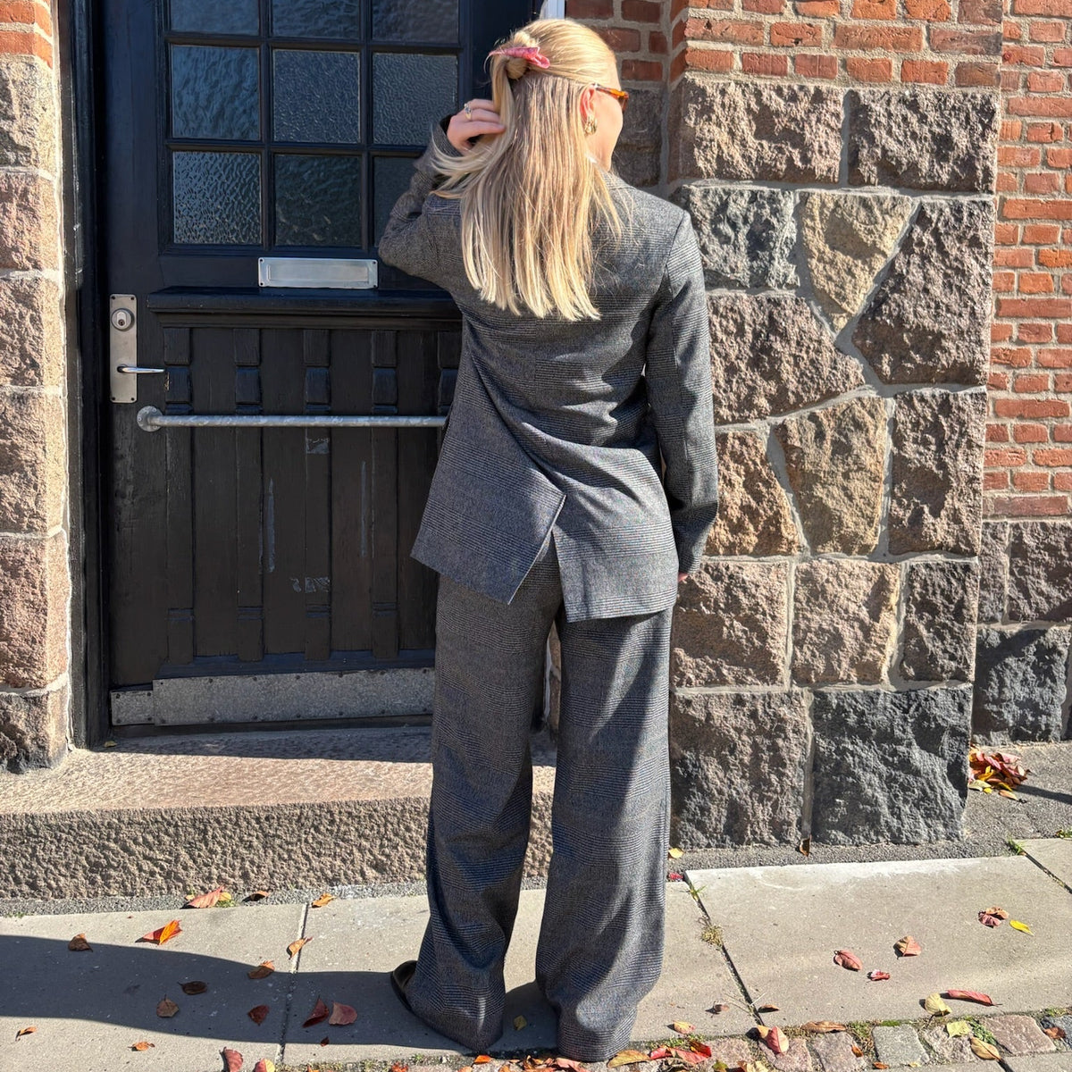 SISTERS POINT PANTS VIKSA-PA2 GREY CHECK