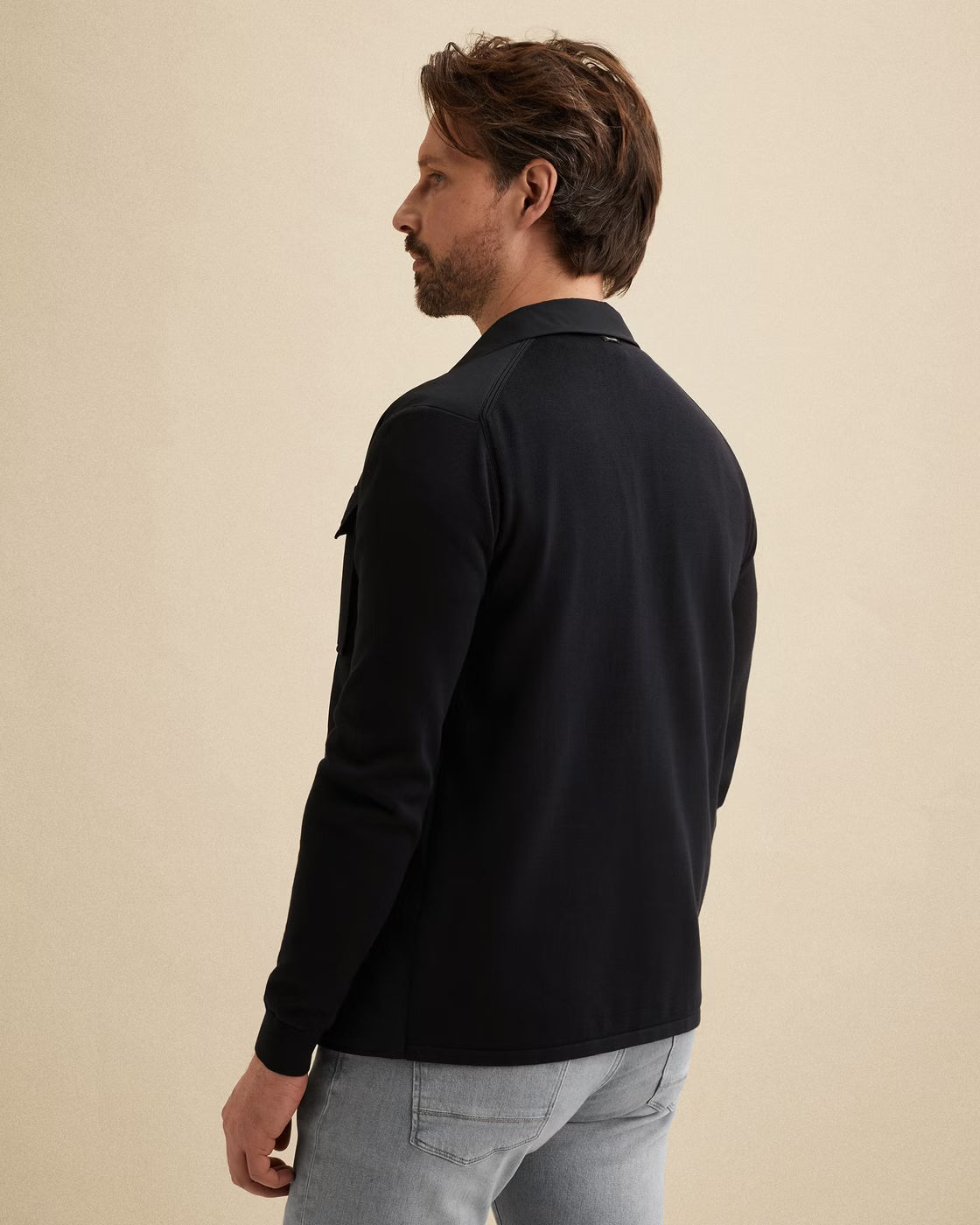 VANGUARD OVERSHIRT BUTTON JACKET COTTON MODAL SKY CAPTAIN