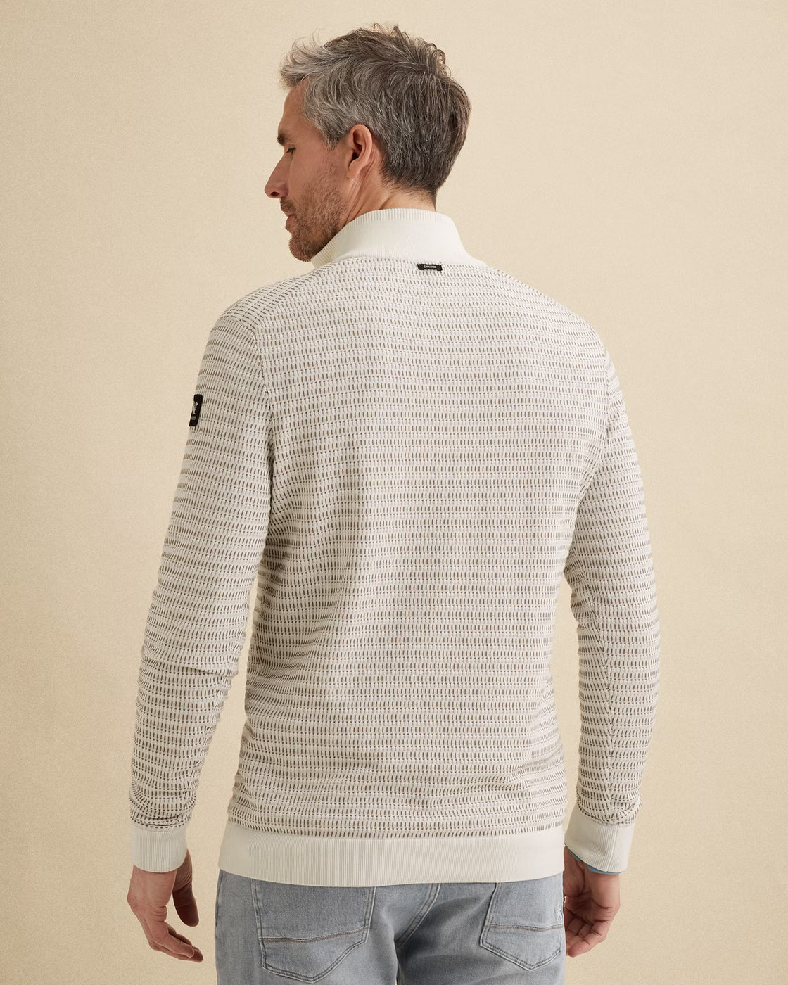 VANGUARD PULLOVER HALF ZIP COLLAR COTTON MODAL CLOUD DANCER