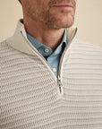 VANGUARD PULLOVER HALF ZIP COLLAR COTTON MODAL CLOUD DANCER