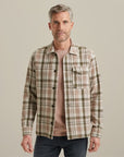 VANGUARD OVERSHIRT HERRINGBONE CHECK SILVER LINING