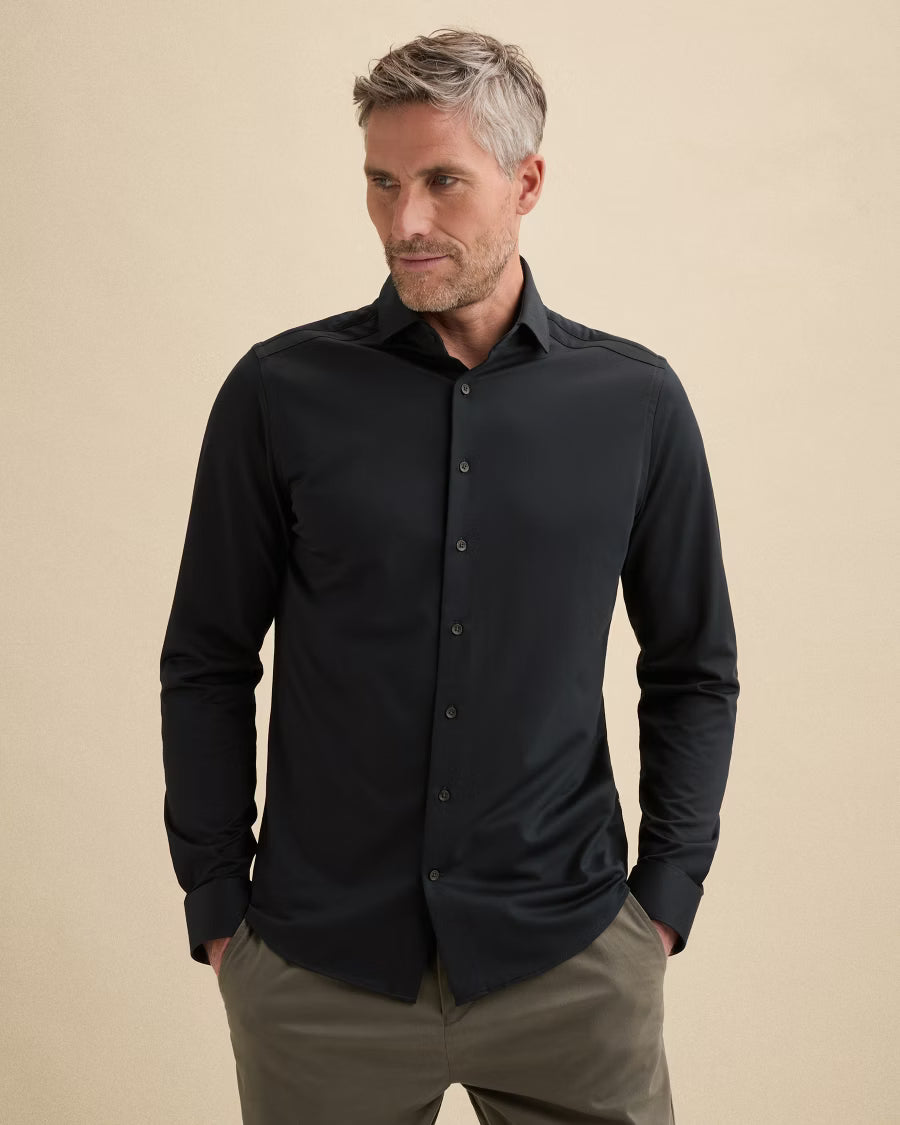 VANGUARD OVERHEMD ELEVATED CF OXFORD JERSEY SKY CAPTAIN
